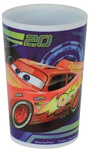 Fun House 005514 Disney Cars Verre 220ml pour Enfant, Bleu