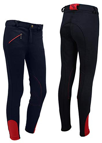 Equipride Pantalon Jodhpurs/Pantalon d'équitation pour enfant 6 combinaisons de deux couleurs
