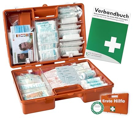 Erste-Hilfe-Koffer MAXI PRO nach aktueller DIN/EN 13169 für Betriebe ab 50 Mitarbeiter inkl. Verbandbuch