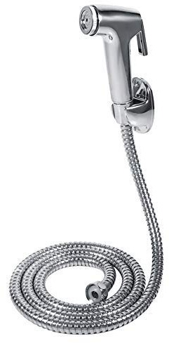 Aiggend Hand-Bidet-Set, Edelstahl-Sprühgerät, Flexibler Teleskop-Brauseschlauch und Halterungshalter, Multifunktions-Badezimmer-WC-Bidet-Duschset (Dusche + Halterung + Schlauch)
