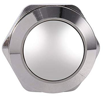 Interruttore a pulsante Qiilu 19mm Interruttore a pulsante in metallo per auto impermeabile Interruttore momentaneo a 12V