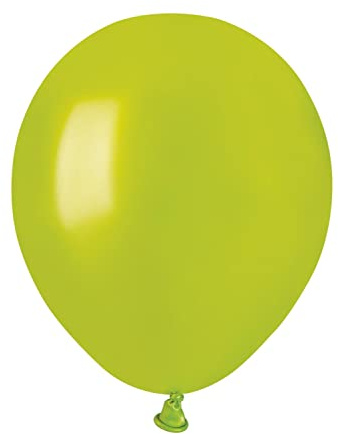 Ciao - Busta 100 palloncini perlati in lattice naturale Premium Quality A50 (Ø 13cm / 5), verde chiaro perlato