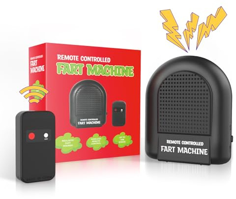 Pajojoqa Fart Machine with Remote, Fart Machine Prank Pocket Size April Fools' Day Funny Tricky Toy, Electronic Magnetic Simulated Farting Sounds Bomb Bags Farting Machine Party Prank Toy