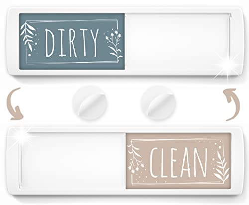 ASSURED SIGNS Dishwasher Clean Dirty Sign Magnet, 2 X 7, Premium Build | Eliminate Kitchen Confusion, Strong Magnetic Hold, Sliding Indicator, Modern Design, Kitchen Organization, Status Reminder