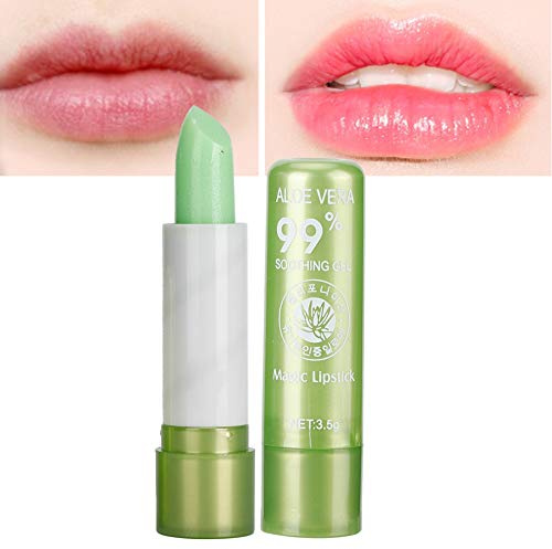 Aloe Vera Lippenstift - Wasserfest & Langanhaltend, Feuchtigkeitsspendend & Nährend Lippenpflege, Farbwechsel Lippenbalsam, Make-up Lippenstift