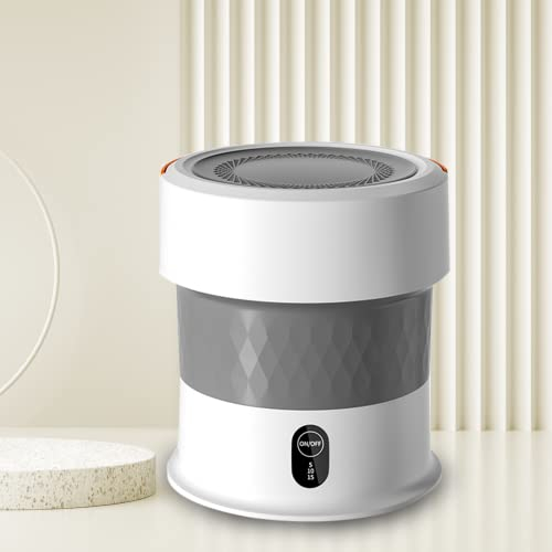 PanHuiWen Pliable Mini Lave Linge Studio Turbo Petite Machine à Laver 13L pour Vêtements De Bébé, sous-Vêtements, Chaussette dans,White-Base