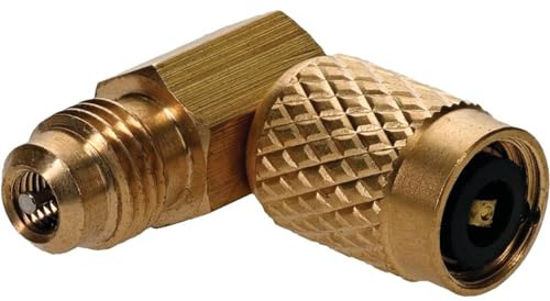 Stens 750-930 Swivel Right Angle Swivel for Large Schrader Fitting for Fuel Pressure tap, Black