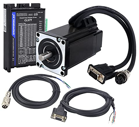 Closed Loop Schrittmotor Kit 3,0 Nm Nema 24 & Treiber V4.1 0-8,0A 24-48VDC | STEPPERONLINE, CL57T-V41, 1000PPR, für CNC Graviermaschine