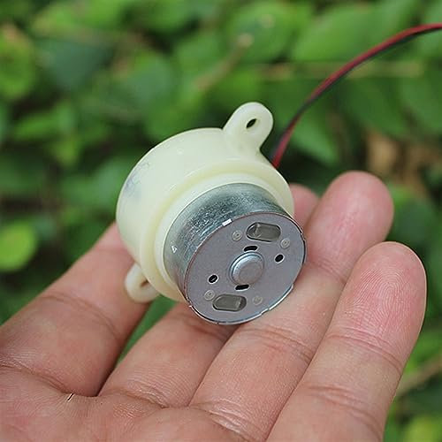 DC 6V 5RPM velocidad lenta Mini 300 Turbo Motor de engranaje helicoidal DC 3V-9V Micro caja de cambios Motor reductor de engranajes eléctrico eje roscado 1 Uds