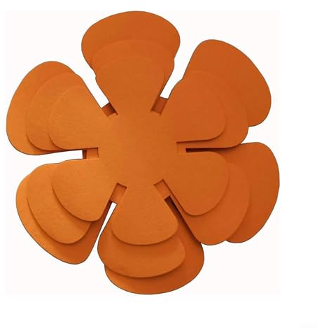 Emiif 12Pcs Pot Pan Protectors 8/10/12inch Felt Pot Protectors for Stacking and Separating Your Cookware Stackable Cookware Protector(Orange)