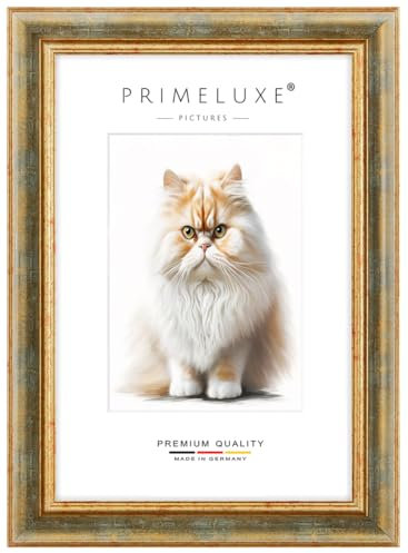 PrimeLuxe Cornice portafoto barocca su misura, 15 x 20 cm, in oro turchese, dimensioni a scelta, con vetro acrilico antiriflesso, cornice per poster, puzzle, collage di foto