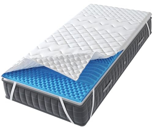 KNERST ErgoFit Matratzentopper 160x200, 7 Zonen, Made in Germany, 5 cm | Matratzentopper, Topper mit optimierten 7-Zonen-Komfort, weiches Liegegefühl, Komfortschaum, Öko-Tex Zertifiziert