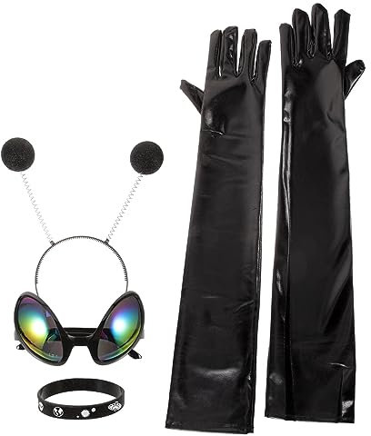 LIFKOME Lustige -Brillen Stirnbänder Armbänder und Handschuhe als Wiederverwendbares Party-Cosplay-Zubehör für Festivals und Geburtstage