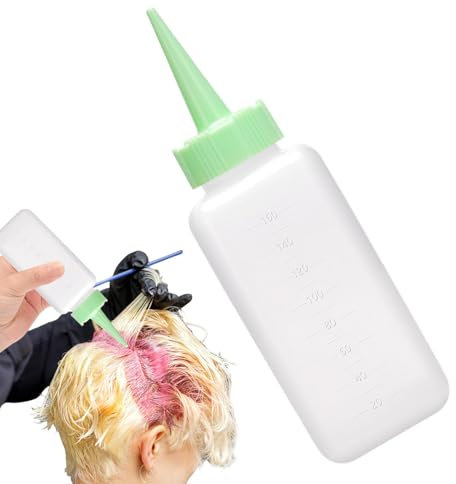 Smileshiney Bottiglie da spremere per salse,Bottiglie da spremere | Bottiglie da spremere per vernice,Bottiglie di tintura per capelli traslucide Bottiglie per applicatori di colore per capelli