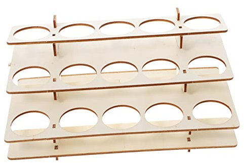 NUOBESTY Werkzeugständer Aus Holz – Aufbewahrung Von Künstlerbedarf – Für Pigmentflaschen Und Markierstifte