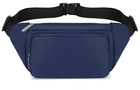 Bauchtasche Hüfttasche für Herren und Damen, Rucksack Brusttasche wasserdicht verstellbar für Radfahren Fitnessstudio Spaziergang Klettern Reisen Wandern Urlaub (Blau)