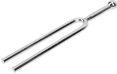 Runde Stimmgabel 440 Hz aus Edelstahl für Violine und Bratsche | Tragbar, Kompakte Bauform, Professionelle Ausführung, Silberfarben, Geeignet für Streichinstrumente