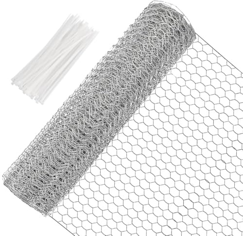yotutun Grillage a Poule en Acier Inoxydable 0,4 x 11 m, Grillage métallique Maille 16 mm Taille 16 x 25 mm, Treillis métallique Anti Insecte Grillage Voliere Jardin Garde Manger