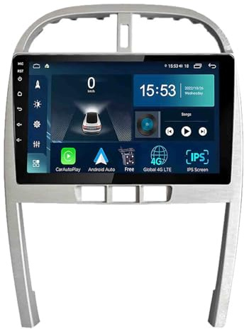 Autoradio Android 14 doppio DIN con touchscreen da 10 pollici per Chery Tiggo 3 2009-2013 con Carplay navigazione GPS telecamera di retromarcia AHD comandi al volante radio FM/Bluetooth/USB (S-2 (2G+