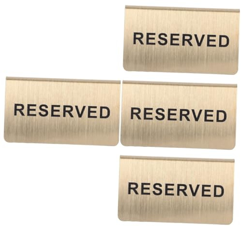 MAGICLULU 4 Stück Tischschild Reserviert V Förmig Reserviert Schild für Hochzeit Party Restaurant Langlebig Robust Lesbar Geeignet für Feierlichkeiten und Gastronomie