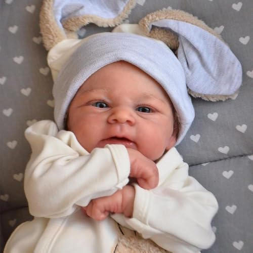 BNNPUU Reborn-babydocka pojke - 45 cm handgjord som ser äkta ut verklighetstrogna babydockor pojke mjukt tyg som en riktig bebis