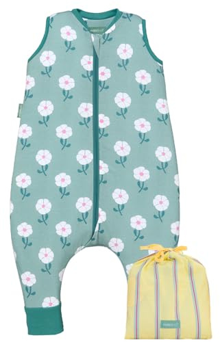 molis&co - Baby Schlafsack mit Füßen - Ideal für Frühling und Herbst - Babyschlafsack mit Füßen 1 tog - Leicht gepolstert - 100% Baumwolle (Oeko-TEX 100), Premium Qualität - Sakura Garden (90 cm)