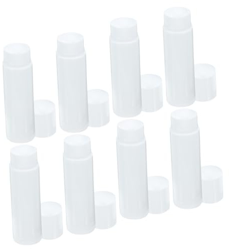 HONITANO 50stücke Lippenbalsam-tuben Aus Polypropylen Mit Druckradmechanismus Und Verschlusskappen Transparente Tube Mit Weißer Kappe Als Lippenstift-tube Leere Balsambehälter Oder Diy-obje