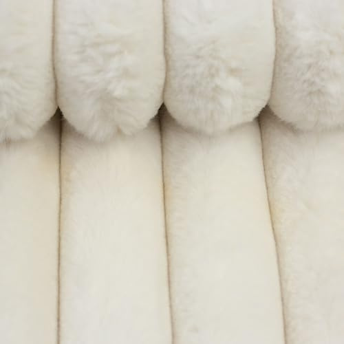 Kunstfell Fellimitat Kunstpelz OTTAWA - ecru - Meterware ab 50cm – kuschelig - für Kissen, Hundebetten, Taschen