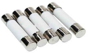 Fusibili elettrici ceramici, 10 pezzi 6x30mm Fusibile tubolare 250V 0,5A 1A 2A 3A 4A 6A 8A 10A 12A 15A 20A 25A 30A rapido 6 * 30mm(1.0A)