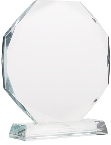 Mikinona Trophée de Récompense en Cristal 130 Mm, Plaque Commémorative en Verre Transparent, Trophée de Reconnaissance des Employés Polyvalent pour Remise des Diplômes, Célébration
