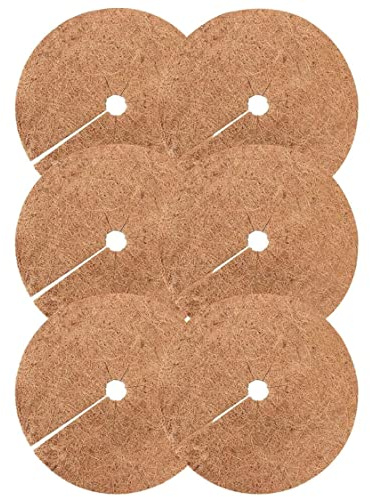 Nuiorfty Mulch Ring Skyddsmatta Träd Skivmattor Ogräsbekämpning Ring Skydd för Krukväxter 6 st 30 cm