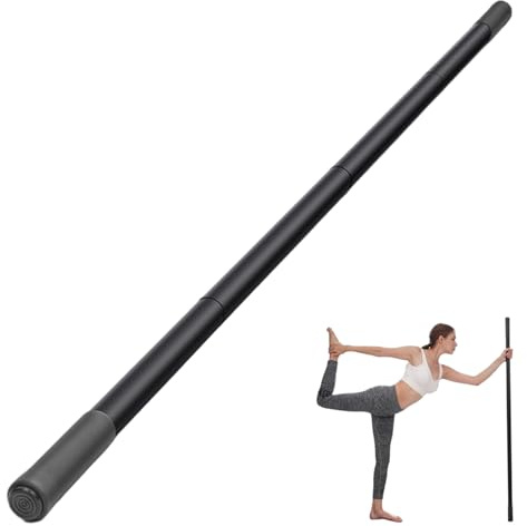 AZIDWERYQ Yoga Stick, Sturdy Steel Stretching Stick with Non-Slip Ends & Foam Handles for Mobility, Flexibility & Balance | Exercise Pole for Fitness, Posture Correction Yoga