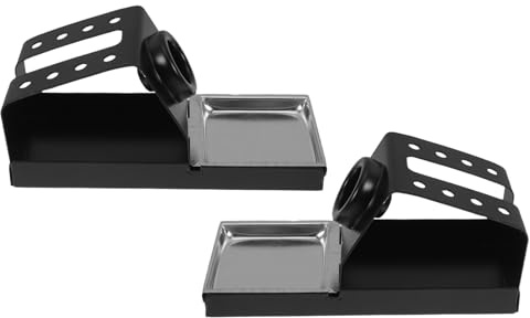 ULTECHNOVO Support Multifonction pour Fer à Souder 2 Pcs en Métal avec 8 Trous, Porte-stylo de Pyrogravure Portable, Résistant la Chaleur, Compact et Stable pour Travaux de Bois