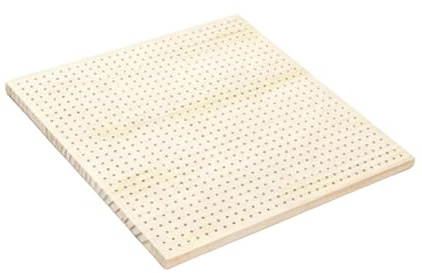 Luwecf Tavola di bloccaggio in legno per uncinetto Progetti all'uncinetto Posizionatore per piastrelle di tessitura Maglia all'uncinetto Quadrato, 40cm X 40cm