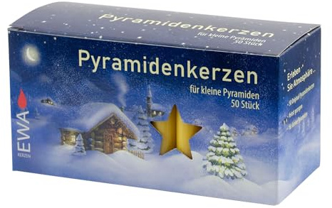 Ewa-Jeka Pyramidenkerzen natur 14x74 mm 50 Stück im Pack - Markenqualität