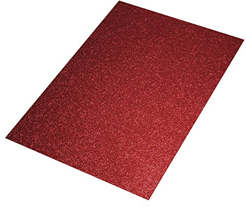 Rayher 3005118 Crepla Platte Glitter, 30x45x0,2cm, rot