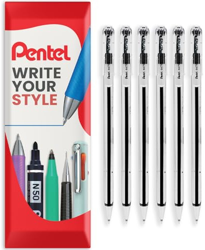 Pentel BK77 Superb Kugel 0,7mm schwarz 6 Stück
