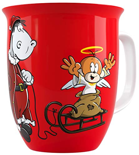 Birsppy HORLAT Äffle & Pferdle - Kaffeebecher Bescherung rot