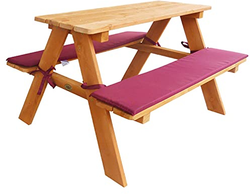 Habau 645 Bambini banco di Picnic con Imbottitura, Marrone