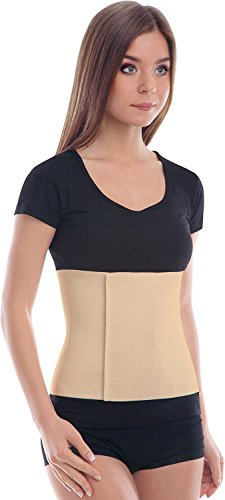 Postpartum Belt/Postoperative Waistband Elastic 24cm Medium Beige