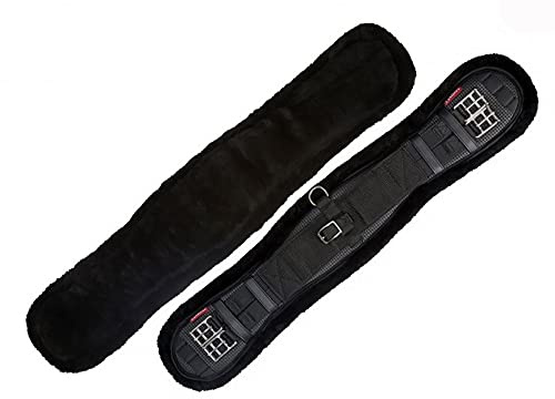 LeMieux Merino+ Integrated Mono Girth Dressurgurte, schwarz/schwarz, 65 cm