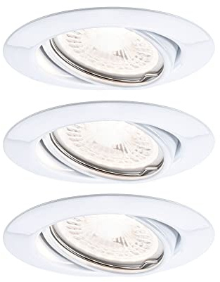 Paulmann Einbauleuchte LED Base rund 5W GU10 Weiß 3er-Set schwenkbar 3-Stufen-Dimmbar