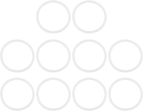 X AUTOHAUX Silikon-O-Ringe, 50 mm Außendurchmesser, 43 mm Innendurchmesser, 3,5 mm Breite, VMQ Dichtung für Kompressorventile, Rohrreparatur, weiß, 10 Stück