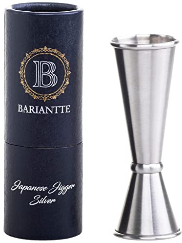 Bariantte Doseur à cocktail pour barman, verre à shot japonais de 56,7 g, 28,3 g – Argent