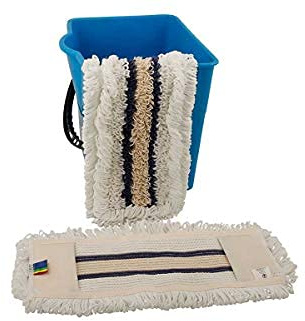 Axis Line Mocio Professionale 4 in 1, 50 cm, Cotone e Microfibra | Lavapavimenti con 4 Scomparti e Processo di Tufting, Codificato a Colori per Ospedali e Studi Medici, 300 Lavaggi