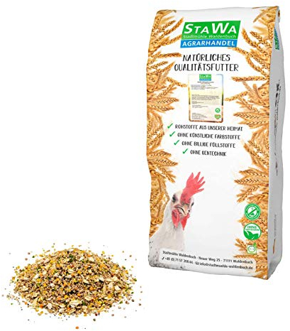 STAWA Wachtelfutter Körnermischung fein geschrotet, ohne künstliche Konservierungs- und Farbstoffe, mit Oregano und Minzöl, 25 kg