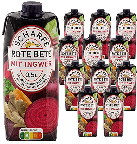 Scharfe Säfte Rote Bete mit Ingwer 12er Pack (12 x 500 ml)