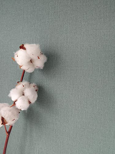 NEWROOM carta da parati Verdi Tinta Unita Tessuto non Tessuto - Uni Verde Salvia Verde Scuro Ottica del Tessuto Tessile Moderna