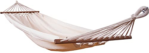 Stabhängematte Single Natur weiß Baumwolle 320 cm