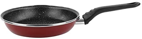 MAGEFESA Sartén 24diámetro Praga New. Antiadherente bicapa Reforzado Efecto pierdra. Fondo 100% Full Induction. Exterior Rojo. 50% Ahorro energético.